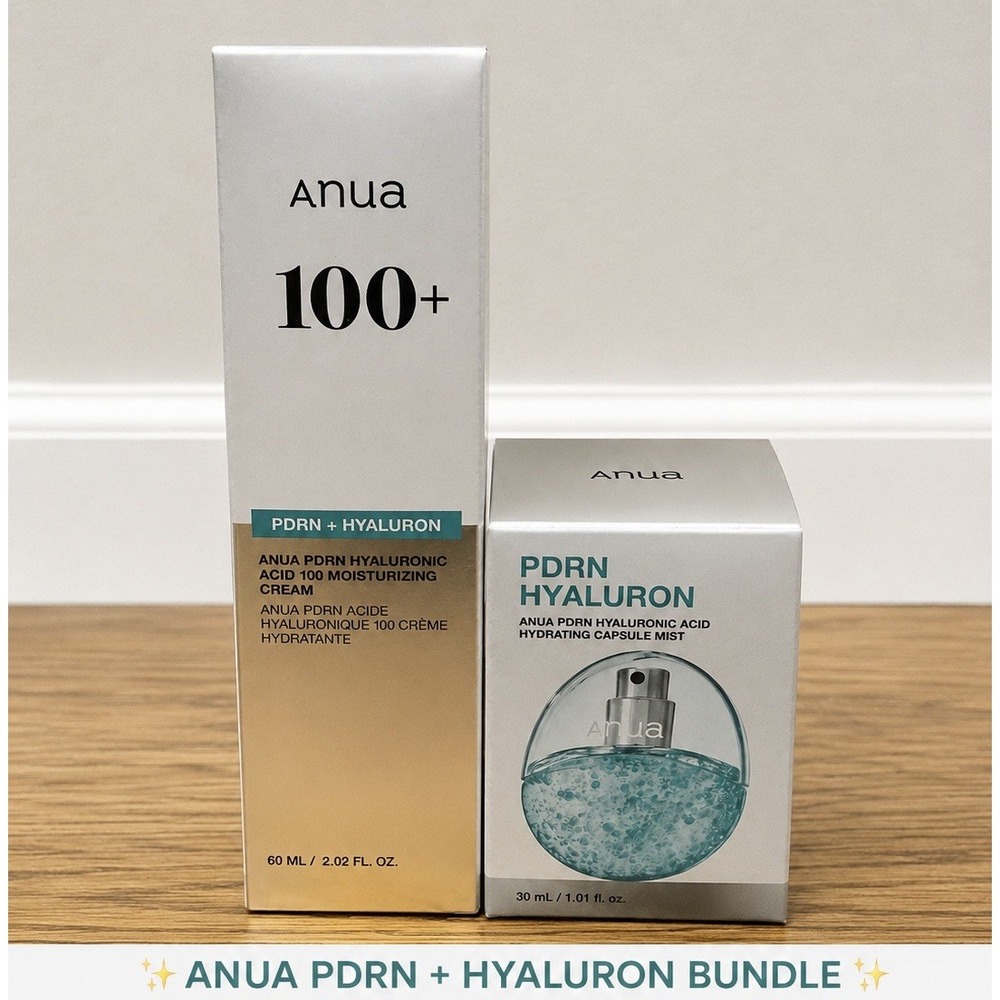 ANUA PDRN + Hyaluron Bundle Set Cream 60ml & Hydrating Capsule Mist 30ml NEW